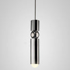 Slim Cylinder Pendant Light Clear Glass Dimmable Metal Nordic Ceiling Lamp Home Decor Stack Clear 14