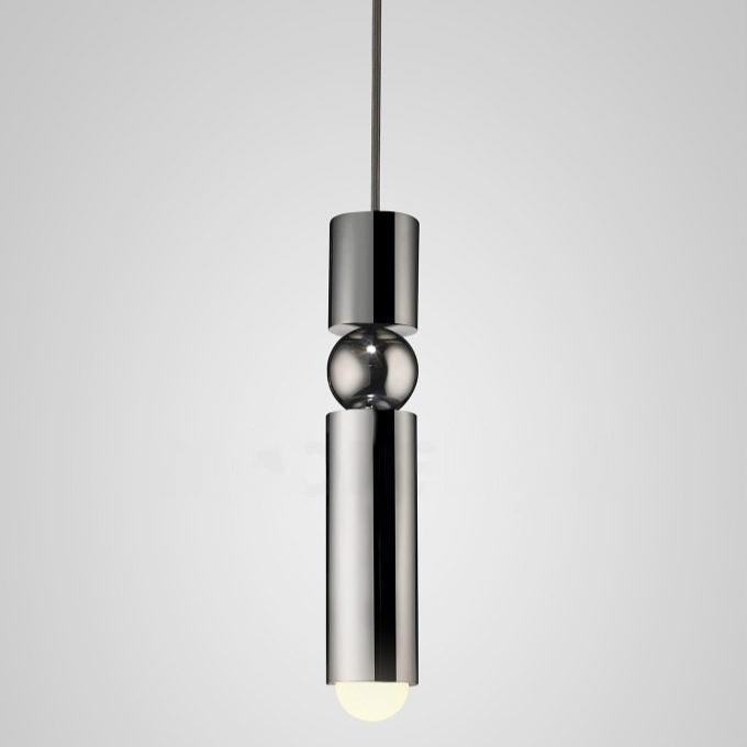 Slim Cylinder Pendant Light Clear Glass Dimmable Metal Nordic Ceiling Lamp Home Decor Stack Clear 14
