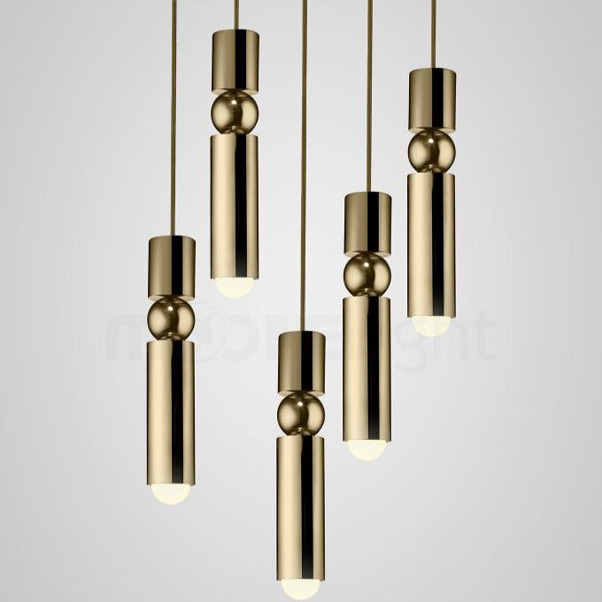 Slim Cylinder Pendant Light Clear Glass Dimmable Metal Nordic Ceiling Lamp Home Decor Stack Clear 15