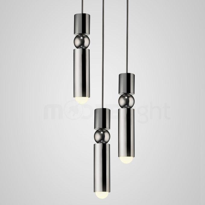 Slim Cylinder Pendant Light Clear Glass Dimmable Metal Nordic Ceiling Lamp Home Decor Stack Clear 16