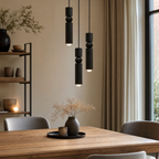 Slim Cylinder Pendant Light Clear Glass Dimmable Metal Nordic Ceiling Lamp Home Decor Stack Clear 99