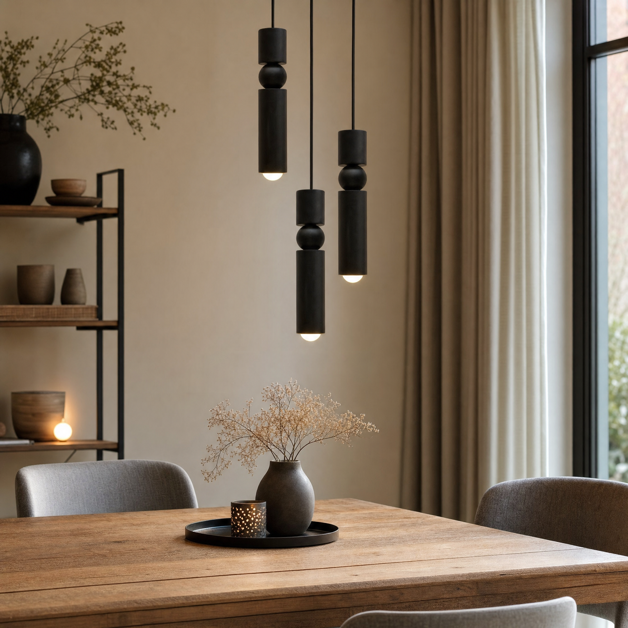 Slim Cylinder Pendant Light Clear Glass Dimmable Metal Nordic Ceiling Lamp Home Decor Stack Clear 99