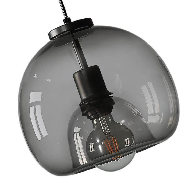 Smoke Gray Glass Pendant Light – Hand-Blown Dome Shade for Kitchen Pendant Lighting and Modern Decor 6