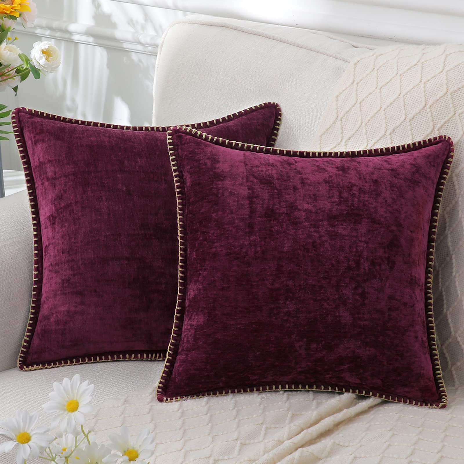 Soft Chenille Throw Pillow for Living Room and Bedroom – Decorative Couch Pillows in Multiple Sizes 1