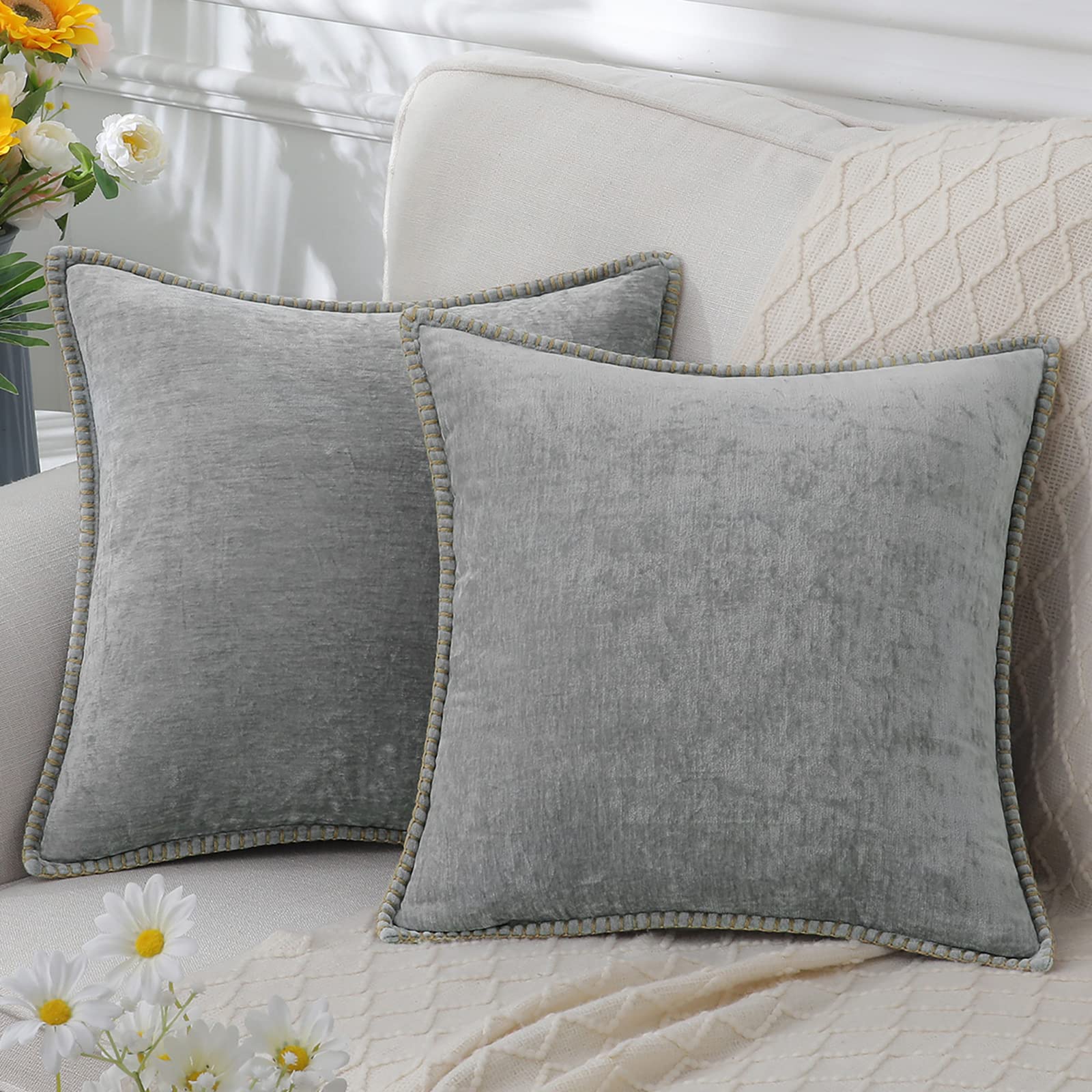 Soft Chenille Throw Pillow for Living Room and Bedroom – Decorative Couch Pillows in Multiple Sizes 2