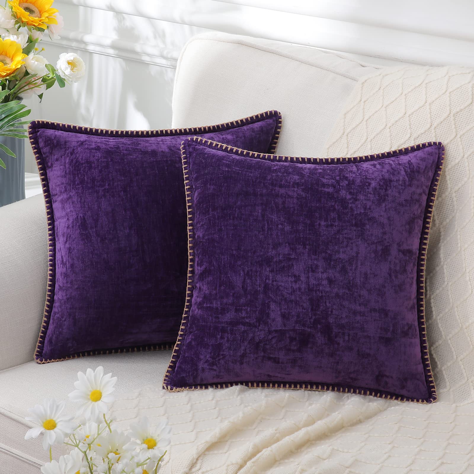 Soft Chenille Throw Pillow for Living Room and Bedroom – Decorative Couch Pillows in Multiple Sizes 6