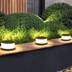 Solar Outdoor LED Garden Light – Waterproof Round Column Post, Modern Design, Energy Efficient Illumination for Patios and Fences 1