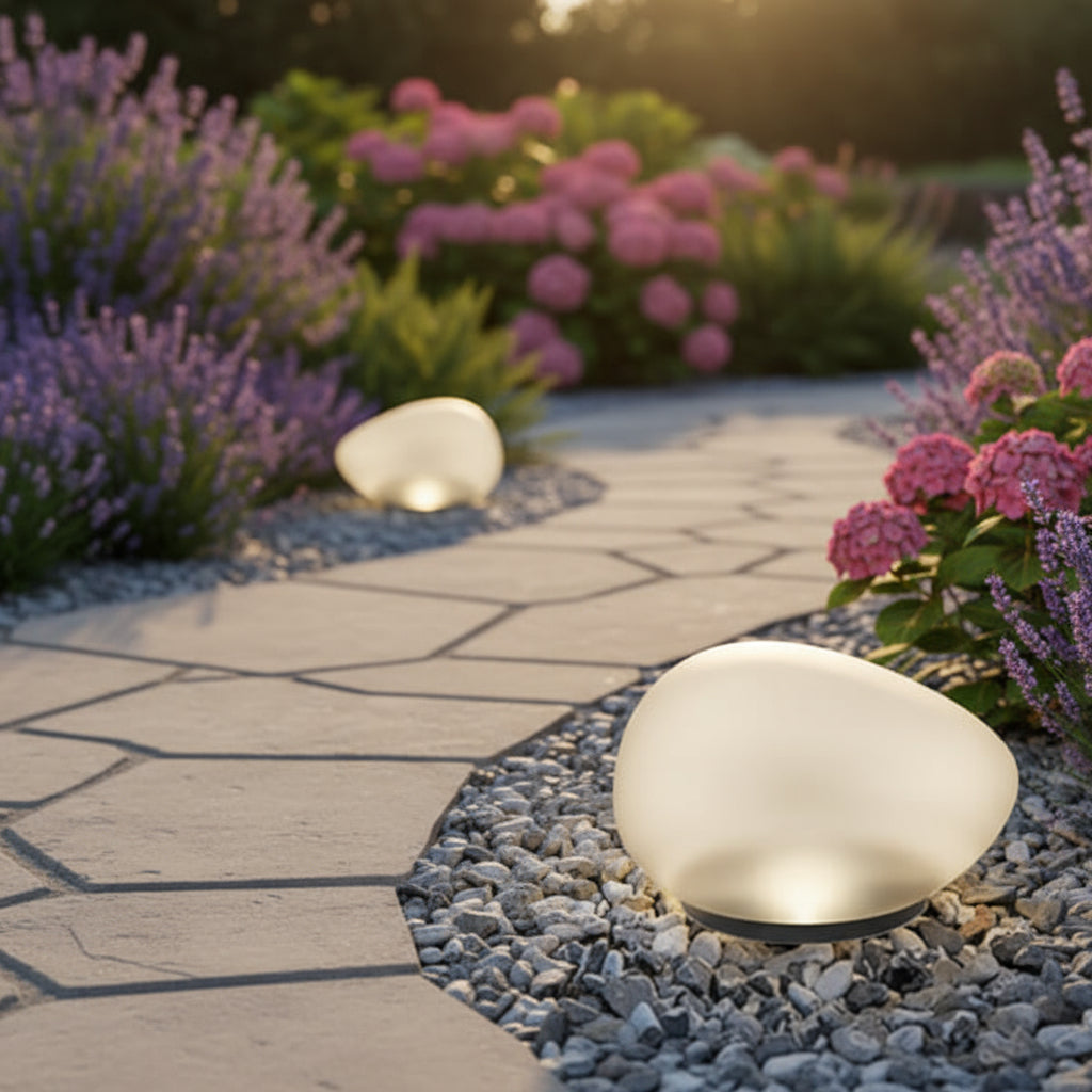 Solar Outdoor Landscape Light – Modern ABS and Sandblasted Glass – Energy-Efficient Solar Lights for Garden and Patio 0