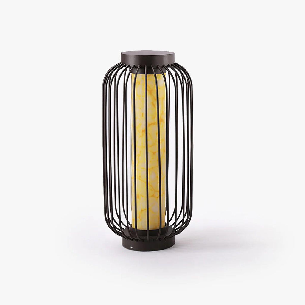 Solar Outdoor Lantern Cordless Metal Cage LED Waterproof IP65 Patio Garden Home Decor - Stack & Clear 1