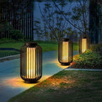 Solar Outdoor Lantern Cordless Metal Cage LED Waterproof IP65 Patio Garden Home Decor - Stack & Clear 4