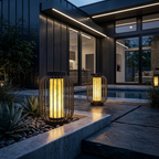 Solar Outdoor Lantern Cordless Metal Cage LED Waterproof IP65 Patio Garden Home Decor - Stack & Clear 99