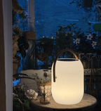 Solar Outdoor Lantern Cordless Wood Handle LED Waterproof IP65 Patio Garden Home Decor - Stack & Clear 2
