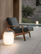 Solar Outdoor Lantern Cordless Wood Handle LED Waterproof IP65 Patio Garden Home Decor - Stack & Clear 5