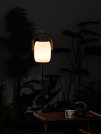 Solar Outdoor Lantern Cordless Wood Handle LED Waterproof IP65 Patio Garden Home Decor - Stack & Clear 8