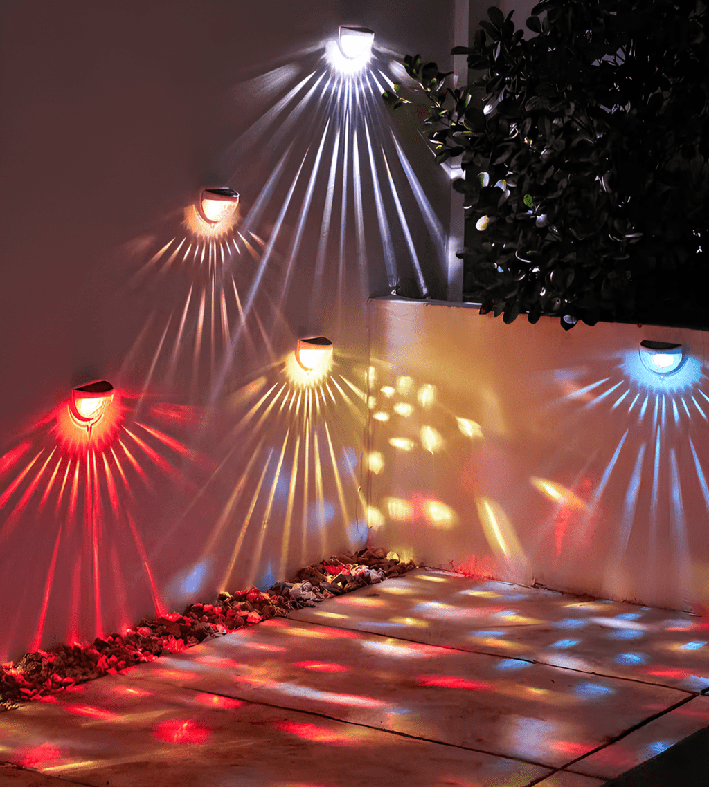 Solar Outdoor Wall Lamp - Waterproof Solar Wall Lights for Garden and Patio - Wireless Easy Installation, Warm White Illumination 5