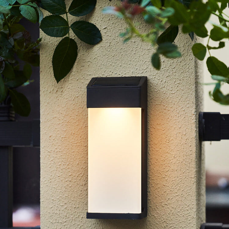 Solar Outdoor Wall Sconce Lamp - Waterproof Frosted Glass, Eco-Friendly LED Lighting for Exterior Use 1