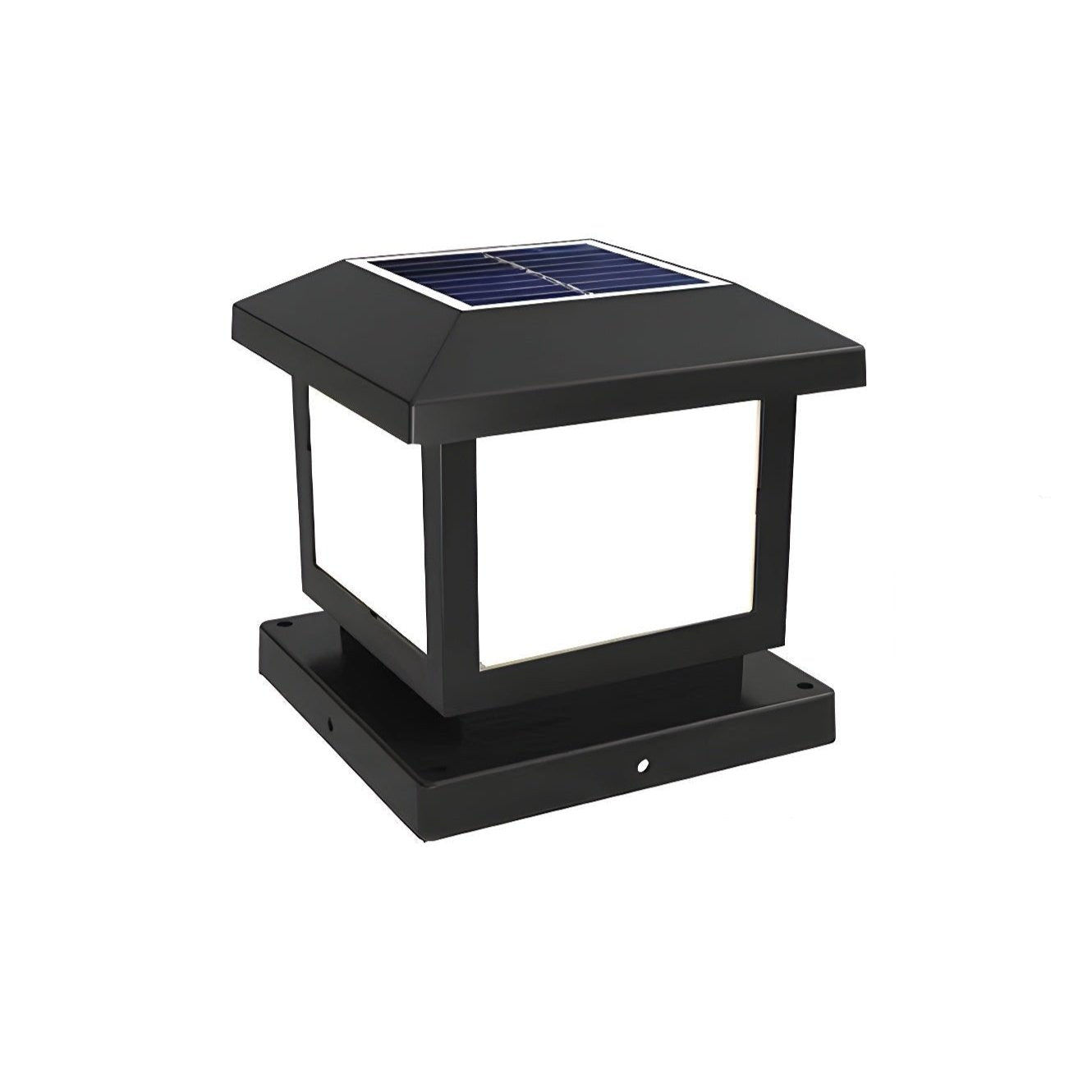 Solar Post Light with Remote Control for Outdoor Use - Modern Design 0
