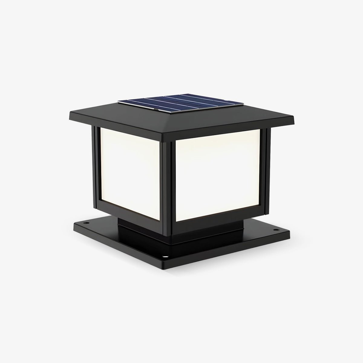 Solar Post Light with Remote Control for Outdoor Use - Modern Design 1