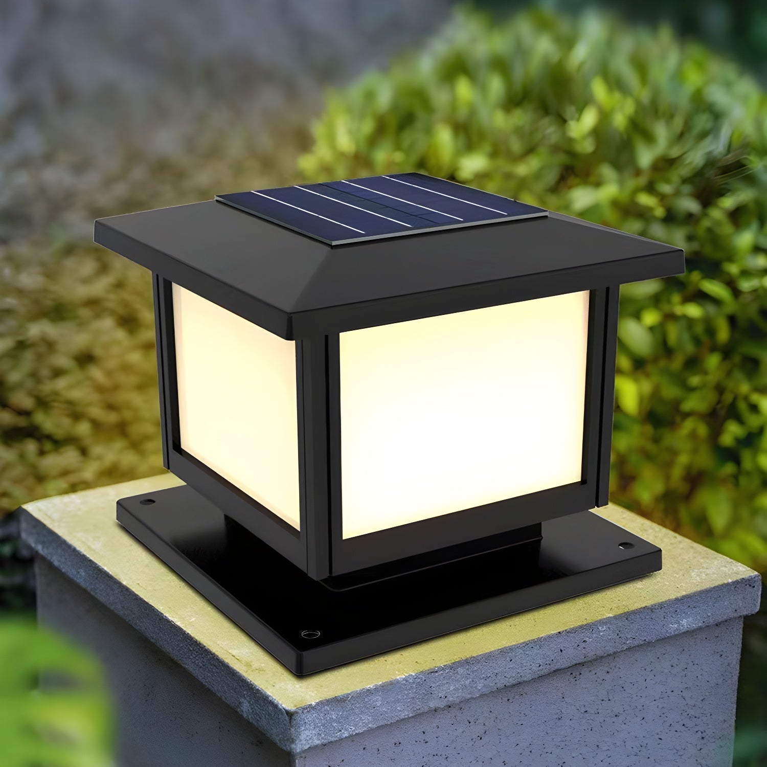 Solar Post Light with Remote Control for Outdoor Use - Modern Design 6