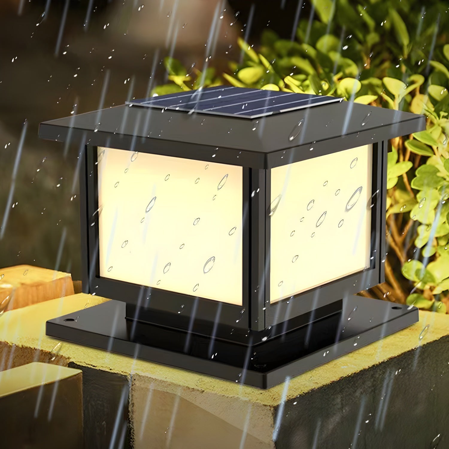 Solar Post Light with Remote Control for Outdoor Use - Modern Design 7