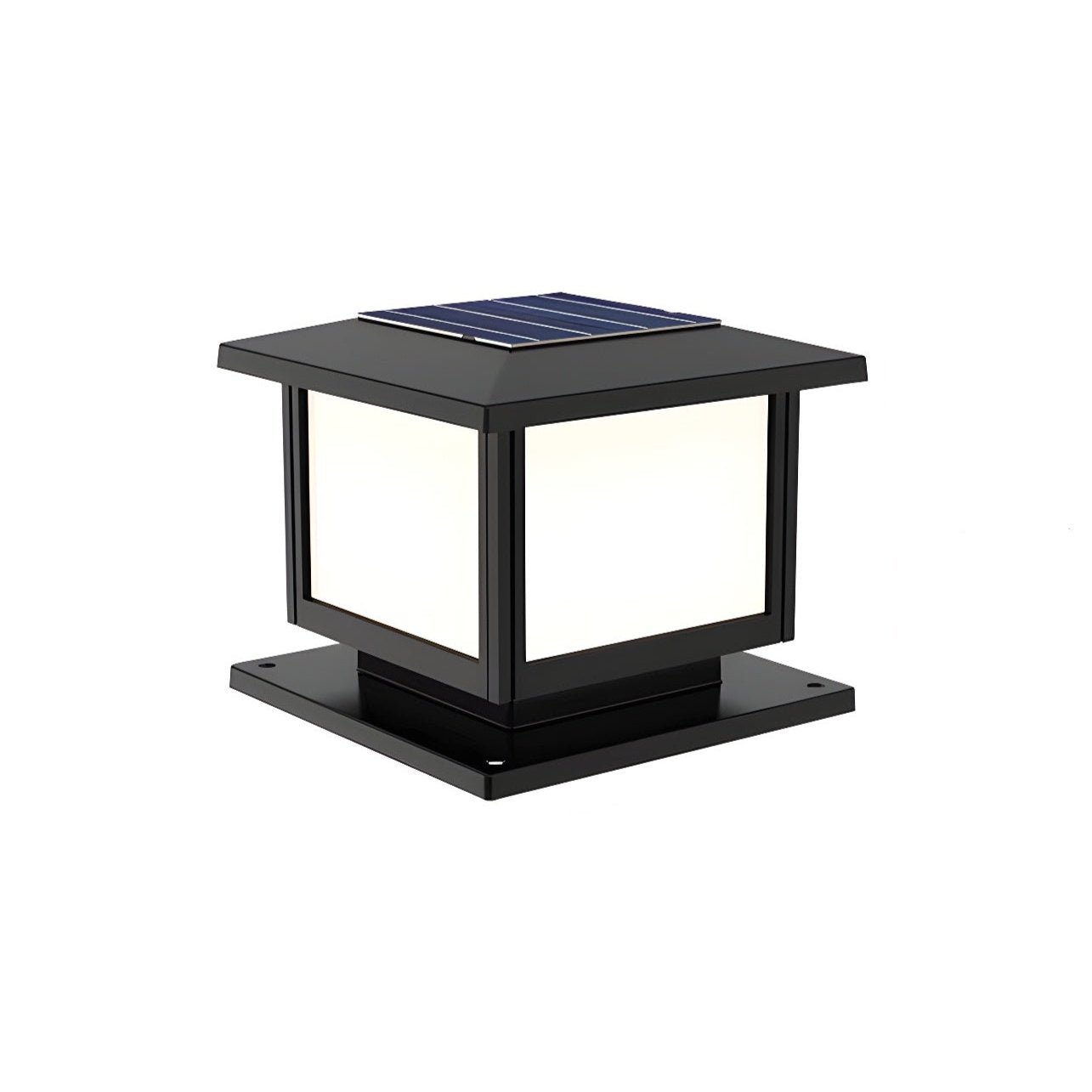 Solar Post Light with Remote Control for Outdoor Use - Modern Design 9