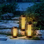 Solar Powered Landscape Lantern – Elegant Outdoor LED Lighting for Patios and Gardens, Black ABS, Multiple Sizes 2