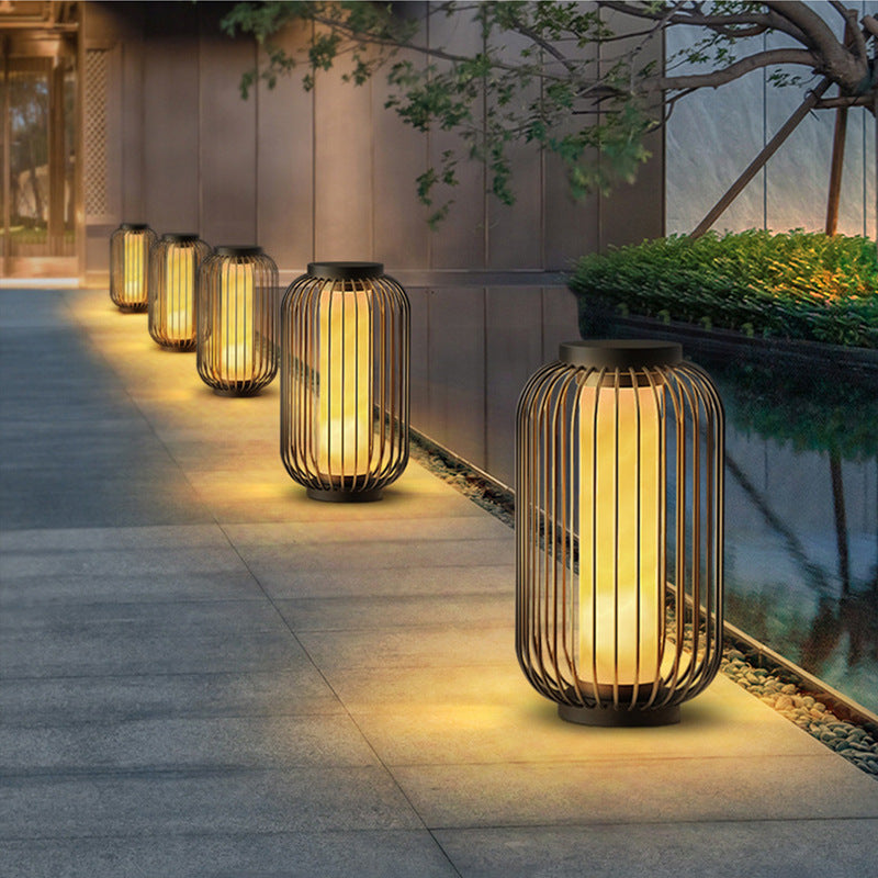 Solar Powered Landscape Lantern – Elegant Outdoor LED Lighting for Patios and Gardens, Black ABS, Multiple Sizes 3