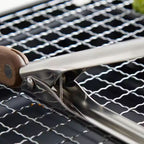 Stainless Steel Kitchen Tongs With Wooden Handle 3
