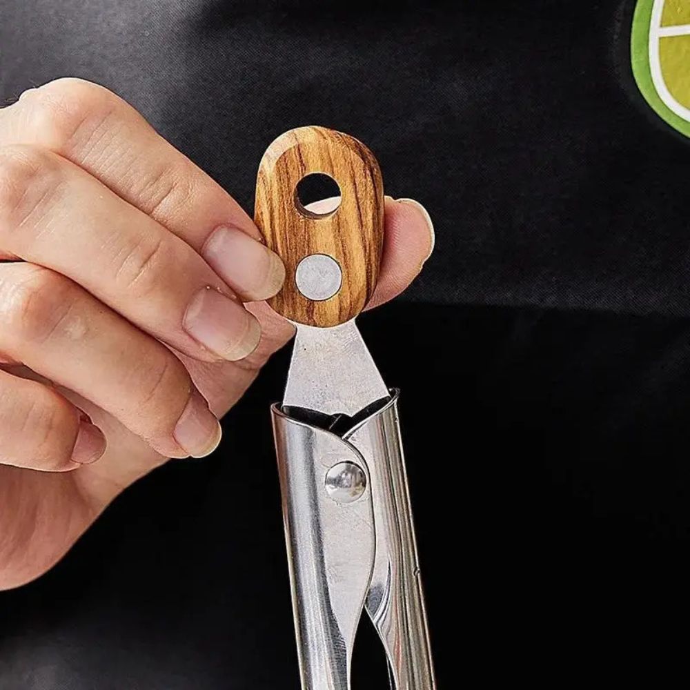 Stainless Steel Kitchen Tongs With Wooden Handle 7