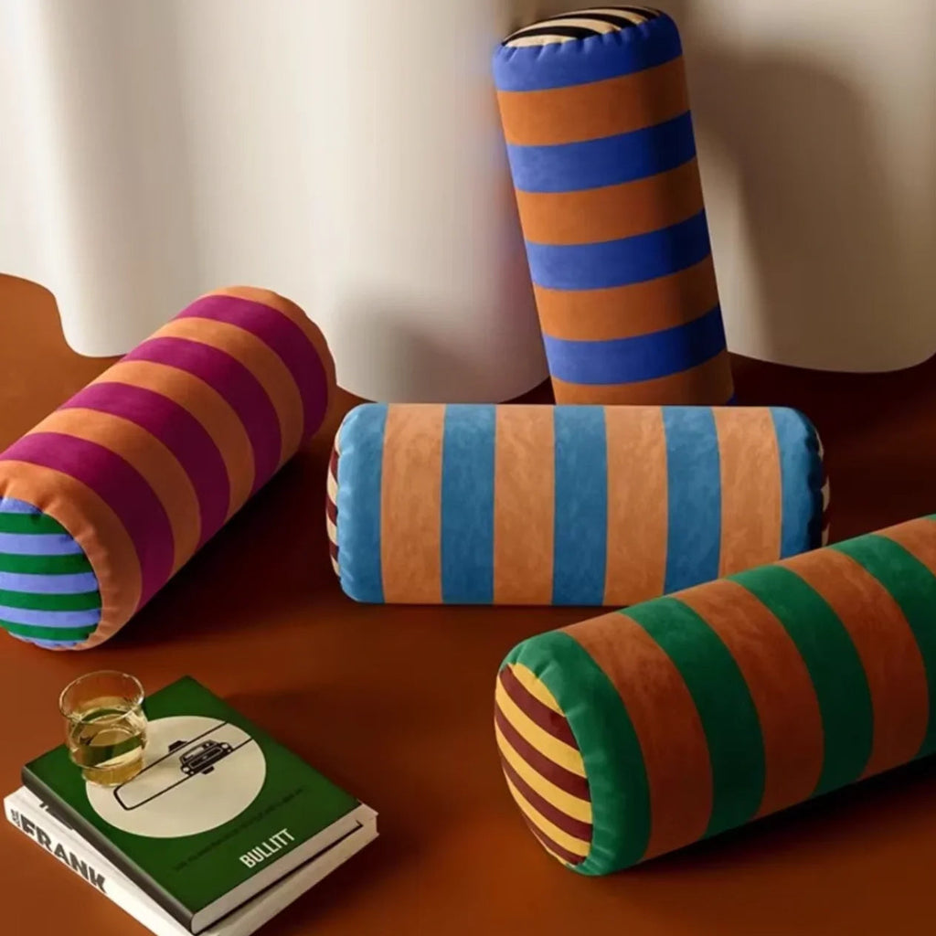 Striped Soft Touch Cushion Cover Soft Fabric Colorful 1