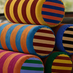 Striped Soft Touch Cushion Cover Soft Fabric Colorful 3