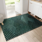 Stylish Anti-Slip PVC Doormat with Geometric Design – Durable Outdoor Front Door Mat for Safe Entrance 1