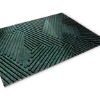 Stylish Anti-Slip PVC Doormat with Geometric Design – Durable Outdoor Front Door Mat for Safe Entrance 11