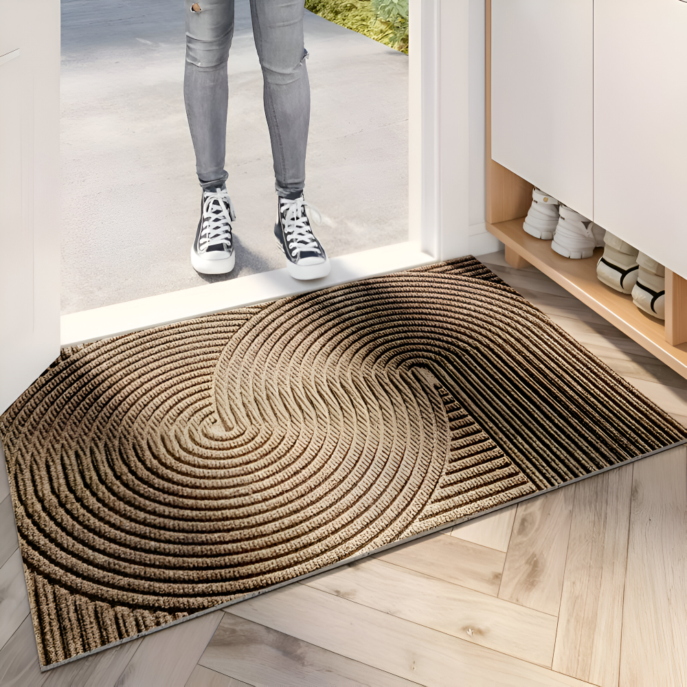 Stylish Anti-Slip PVC Doormat with Geometric Design – Durable Outdoor Front Door Mat for Safe Entrance 6
