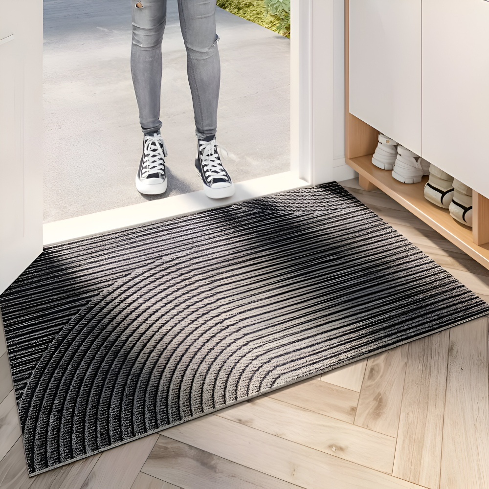 Stylish Anti-Slip PVC Doormat with Geometric Design – Durable Outdoor Front Door Mat for Safe Entrance 8
