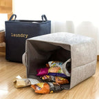 Stylish Foldable Laundry Basket Microfibre Blend 5