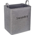 Stylish Foldable Laundry Basket Microfibre Blend 6