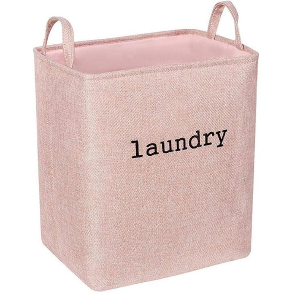 Stylish Foldable Laundry Basket Microfibre Blend 7