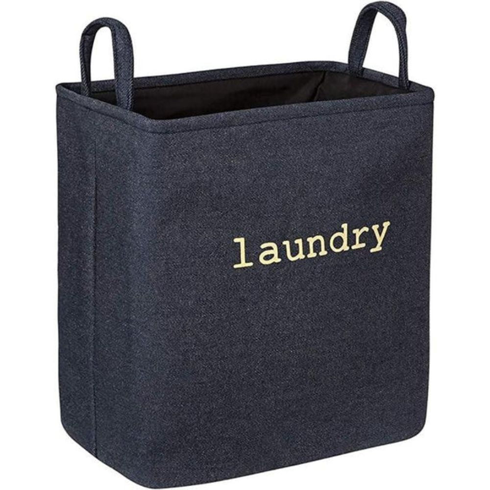 Stylish Foldable Laundry Basket Microfibre Blend 8