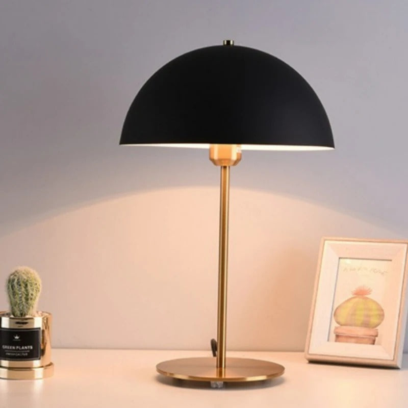 Stylish Golden Mushroom LED Desk Lamp – Modern Small Table Lamp for Cozy Bedroom Ambiance 3
