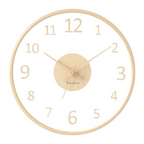 Stylish Modern Wall Clock Decor with Clear Dial – 30 cm Wooden Silent Clock 0