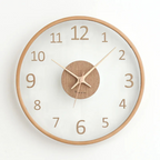 Stylish Modern Wall Clock Decor with Clear Dial – 30 cm Wooden Silent Clock 3