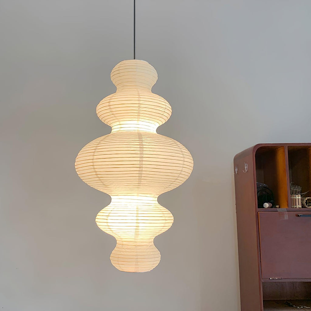 Stylish  Pendant Light with Rice Paper Shade – 47cm Diameter for Kitchen Pendant Lighting 1