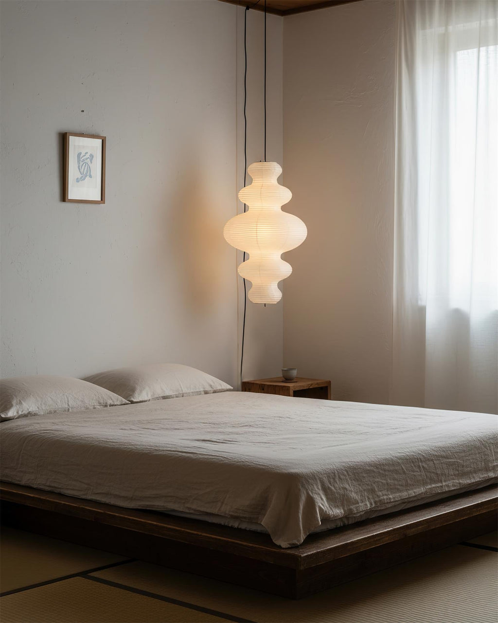 Stylish  Pendant Light with Rice Paper Shade – 47cm Diameter for Kitchen Pendant Lighting 7