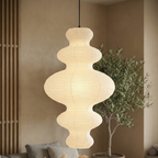 Stylish Plug-In Pendant Light with Rice Paper Shade – 47cm Diameter for Kitchen Pendant Lighting 11