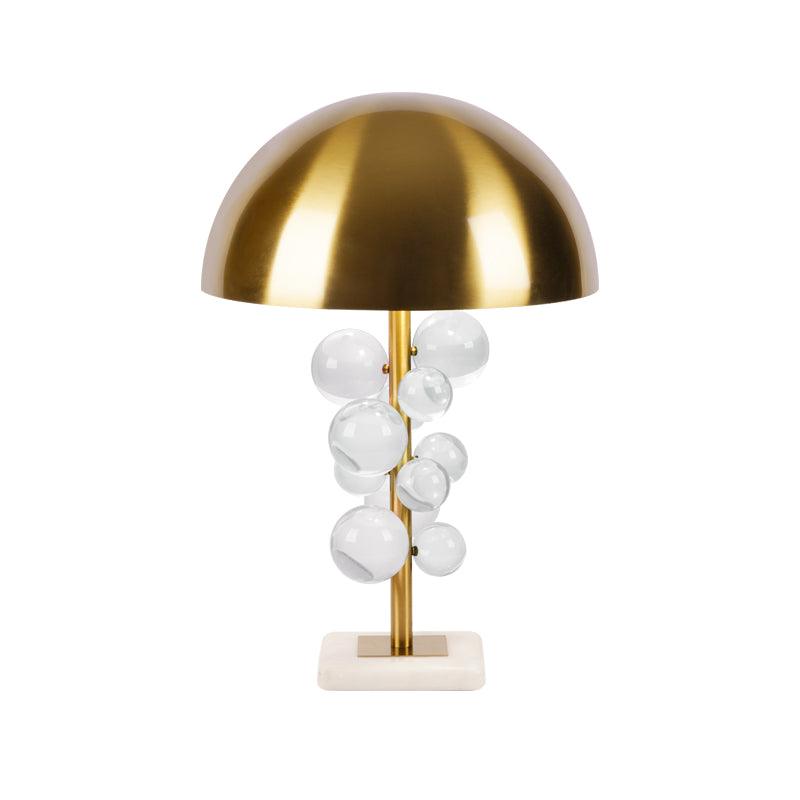 Stylish Table Lamp with Glass Spheres and Marble Base – Elegant Bedside or Desk Lamp for Indoor Lighting 0