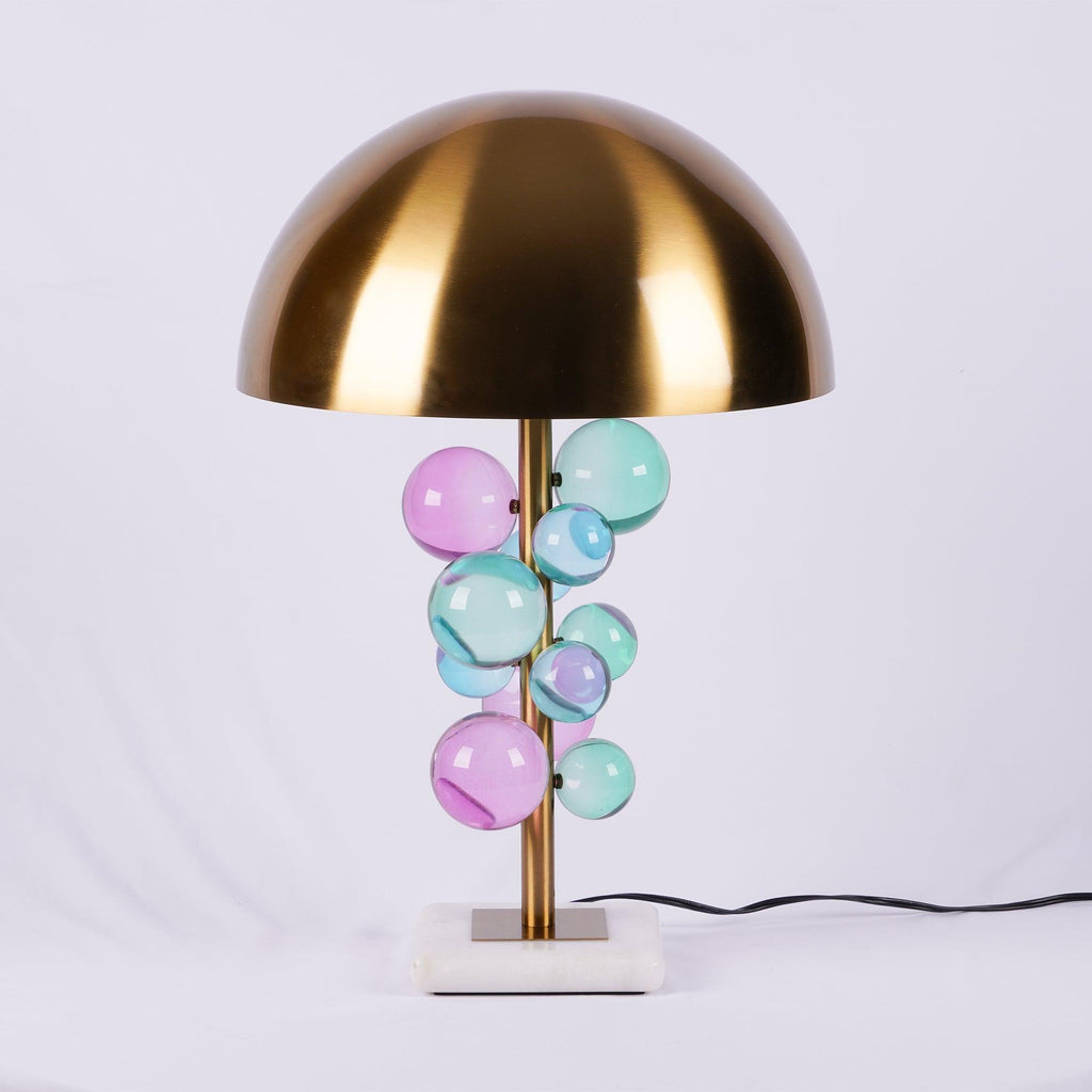 Stylish Table Lamp with Glass Spheres and Marble Base – Elegant Bedside or Desk Lamp for Indoor Lighting 8