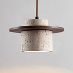 Stylish Travertine Pendant Light with Adjustable Cord – Modern Hanging Lamp for Kitchen and Home Décor 0