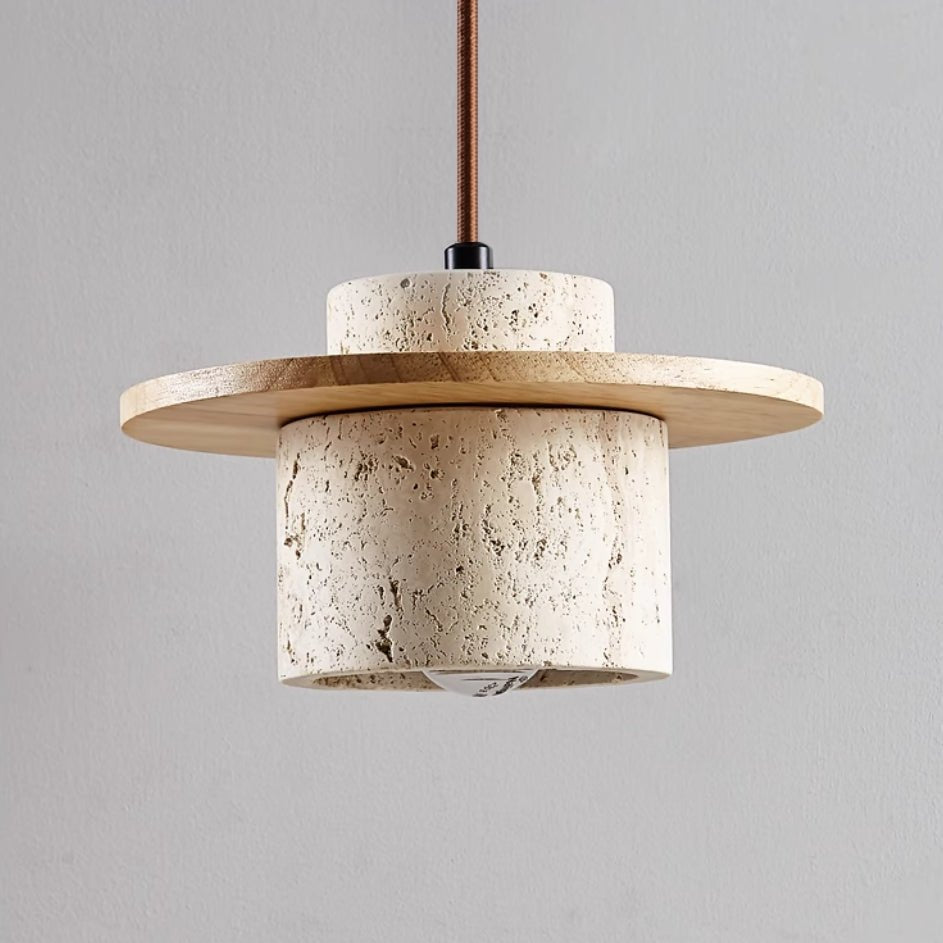 Stylish Travertine Pendant Light with Adjustable Cord – Modern Hanging Lamp for Kitchen and Home Décor 3