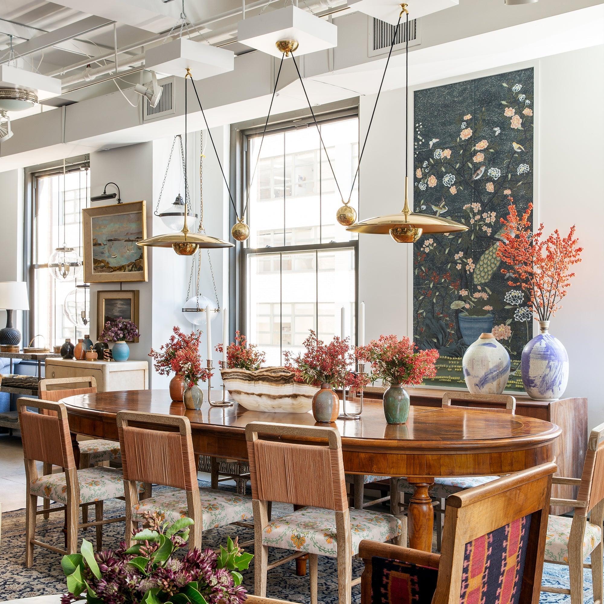 Swing Arm Pendant Light Adjustable Counterweight Dining Ceiling Lamp 2